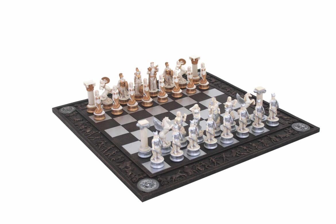 Greek Mythology Chess Set And Decorative Greek Chess Board The