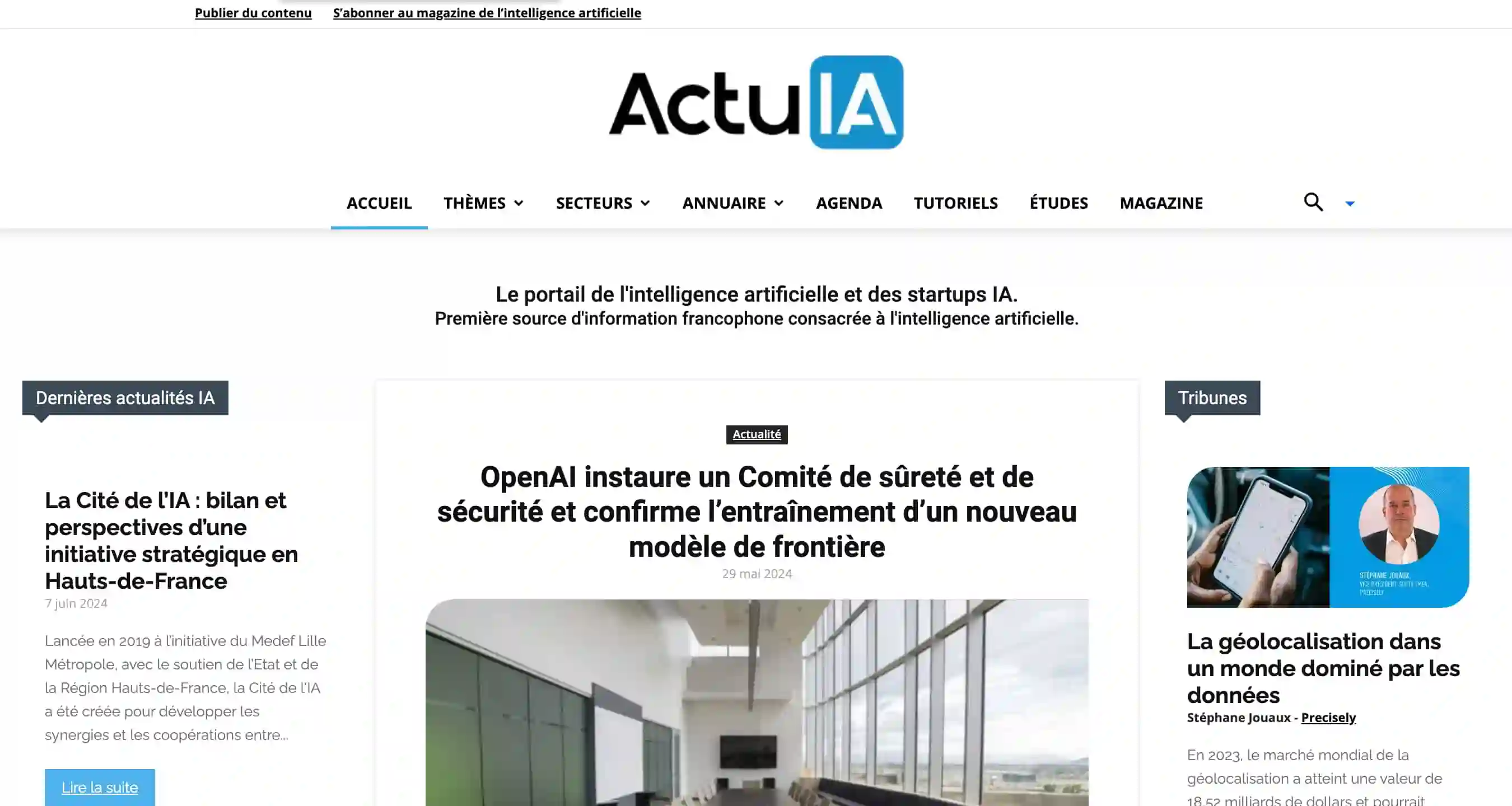 actuia website screenshot